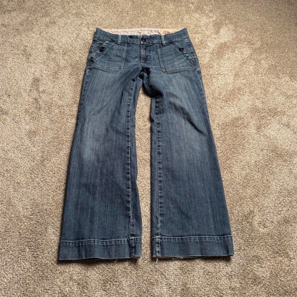 GAP JEANS SLASH POCKET WIDE LEG DENIM